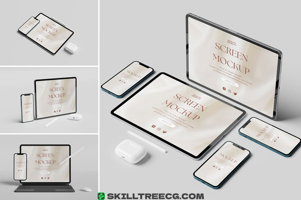 iPhone 12 & iPad Pro Mockup（009823）-技能树